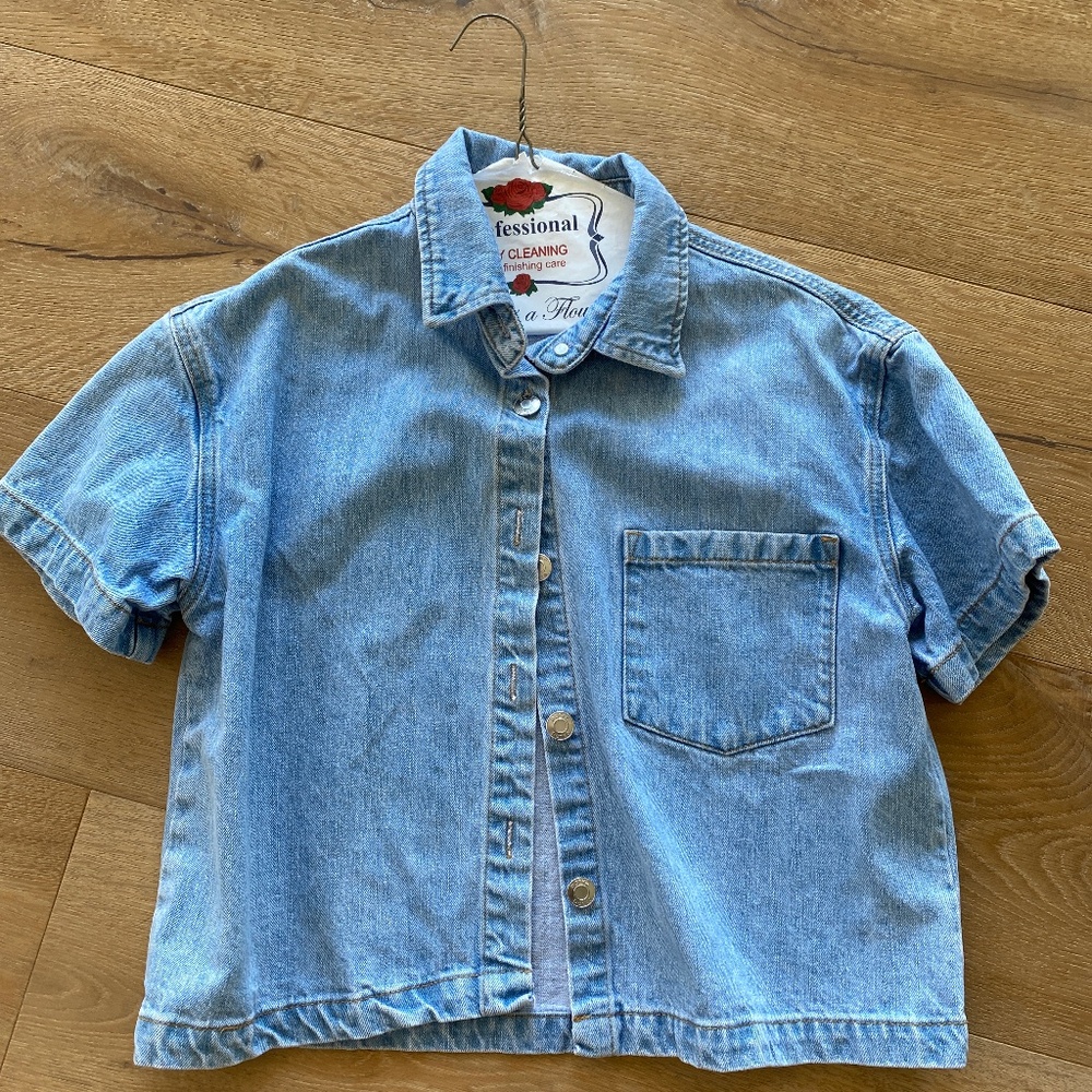 Parke Jean cropped denim shirt XS